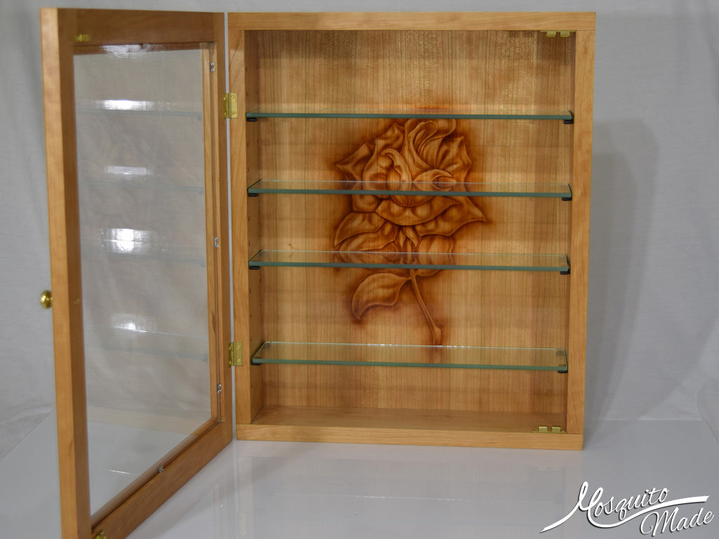 Airbrushed Rose Shadow Box