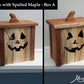 Jack-O-Lantern Light Up Pumpkin Boxes - Cherry & Spalted Maple